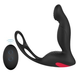 Langer 前立腺責め 二重ロック付き 9種振動 前立腺バイブ